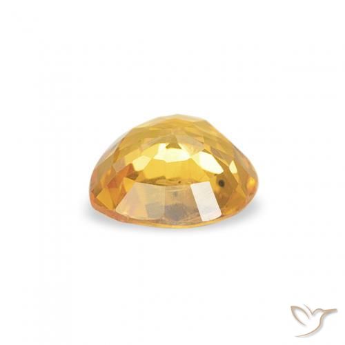 Zaffiro Oro brillante naturale da 0.44 ct, Cuore, VS