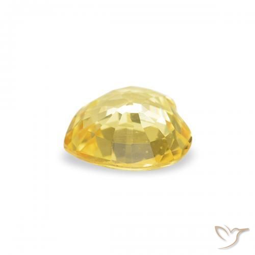 Zaffiro Giallo Toscana naturale da 0.35 ct, Cuore, VS