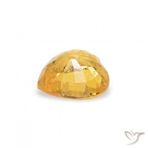 Zaffiro Dorato medio naturale da 0.47 ct, Cuore, VS-SI