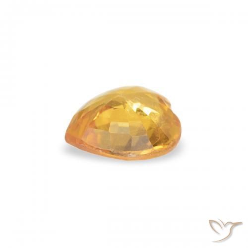Zaffiro Arancio Medio naturale da 0.29 ct, Cuore, VS