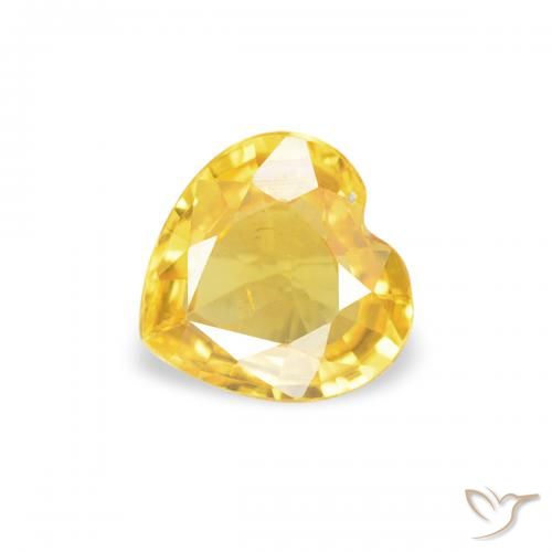 Zaffiro Giallo Toscana naturale da 0.34 ct, Cuore, VS