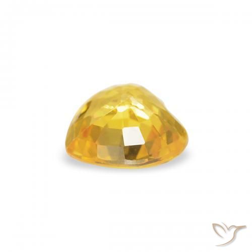 Zaffiro Giallo Toscana naturale da 0.34 ct, Cuore, VS
