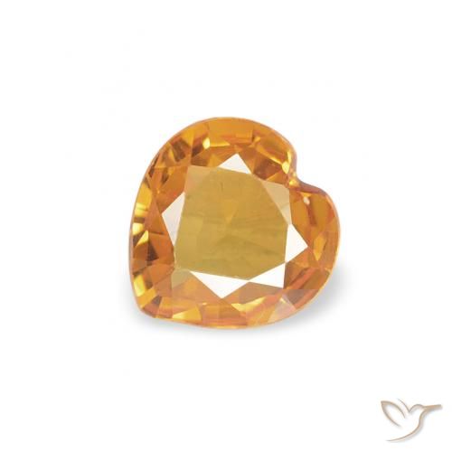 0.32ct Naturale Oro Zaffiro, Cuore, VVS-VS