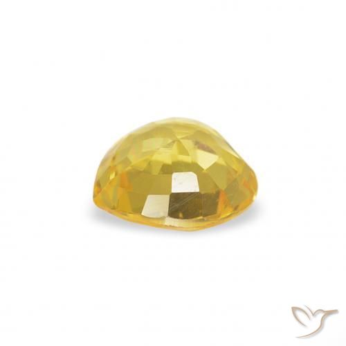 Zaffiro Giallo miele naturale da 0.36 ct, Cuore, VVS-VS