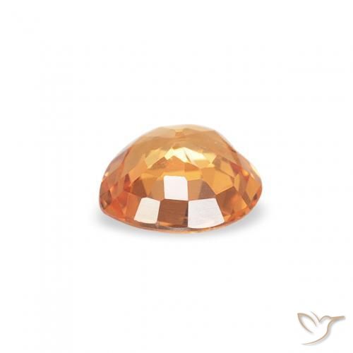 Zaffiro Arancione brillante naturale da 0.33 ct, Cuore, VS