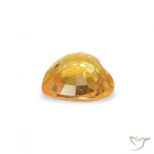 Zaffiro Oro medio naturale da 0.37 ct, Cuore, VS