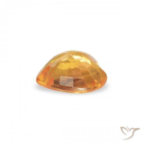 Zaffiro Arancio Medio naturale da 0.38 ct, Cuore, VS