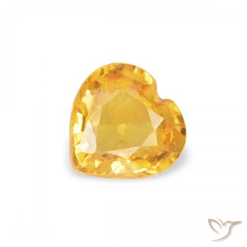 0.38ct Naturale Oro brillante Zaffiro, Cuore, VS