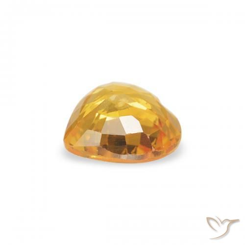 Zaffiro Oro brillante naturale da 0.38 ct, Cuore, VS