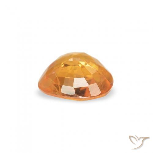 Zaffiro Arancio Medio naturale da 0.42 ct, Cuore, VS