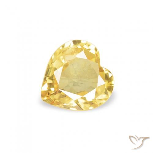 0.37ct Naturale Arancio dorato Zaffiro, Cuore, VS