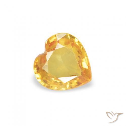 0.38ct Naturale Dorato Zaffiro, Cuore, VS, Photo A