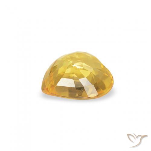 Zaffiro Dorato naturale da 0.38 ct, Cuore, VS