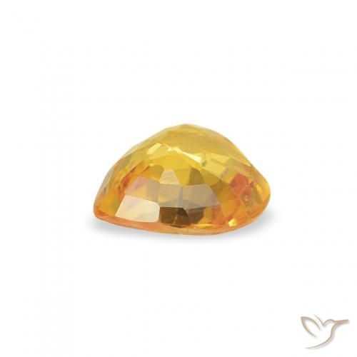 Zaffiro Dorato naturale da 0.37 ct, Cuore, VS