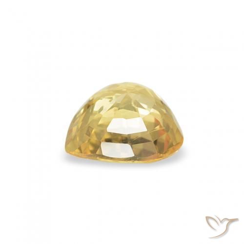 Zaffiro Dorato medio naturale da 0.43 ct, Cuore, VS