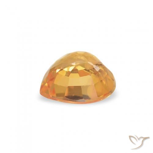 Zaffiro Arancio Medio naturale da 0.47 ct, Cuore, VS