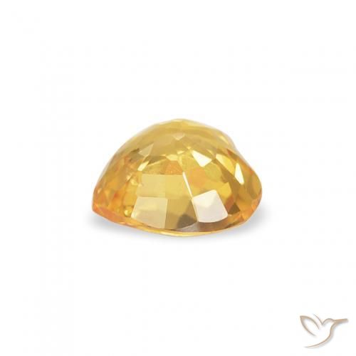 Zaffiro Dorato naturale da 0.41 ct, Cuore, VS