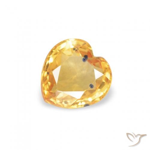 Zaffiro Medium Dark-Golden naturale da 0.47 ct, Cuore, VS