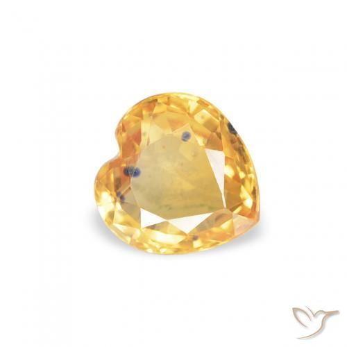 Zaffiro Medium Dark-Golden naturale da 0.47 ct, Cuore, VS