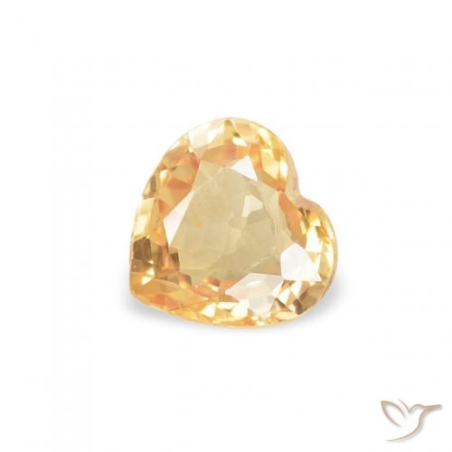 0.37ct Naturale Dorato Zaffiro, Cuore, VS