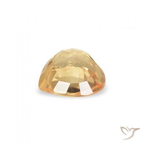 Zaffiro Dorato naturale da 0.37 ct, Cuore, VS