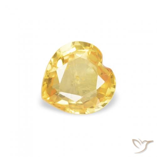 0.40ct Naturale Dorato Zaffiro, Cuore, VS