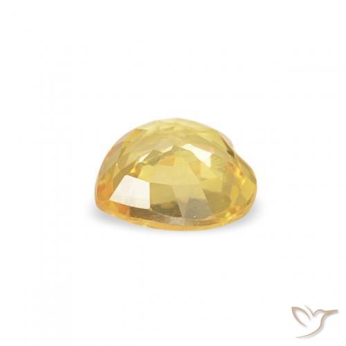 Zaffiro Dorato naturale da 0.40 ct, Cuore, VS