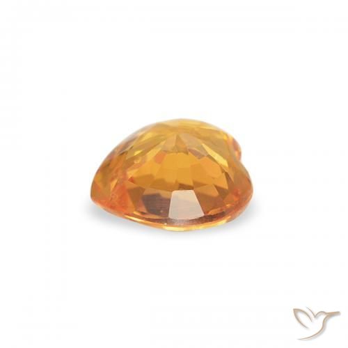 Zaffiro Albicocca Arancia naturale da 0.33 ct, Cuore, VS