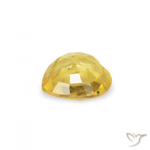 Zaffiro Giallo miele naturale da 0.35 ct, Cuore, VS