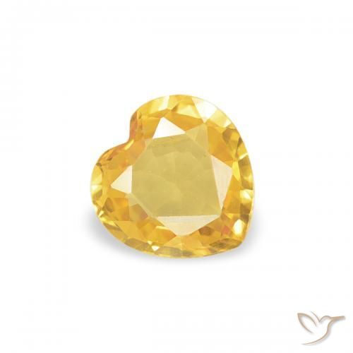 0.29ct Naturale Dorato Zaffiro, Cuore, VVS