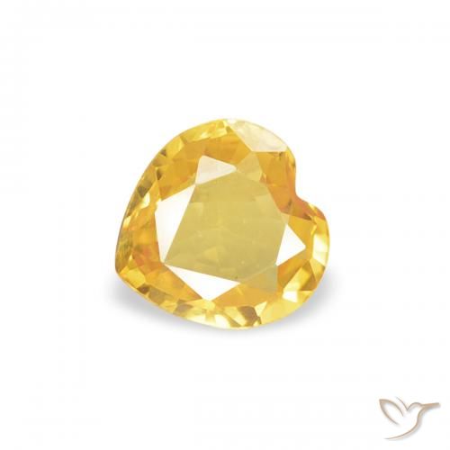 Zaffiro Dorato naturale da 0.29 ct, Cuore, VVS