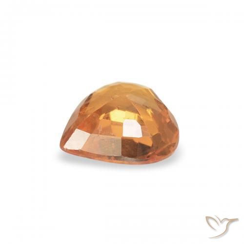 Zaffiro Albicocca Arancia naturale da 0.35 ct, Cuore, VS