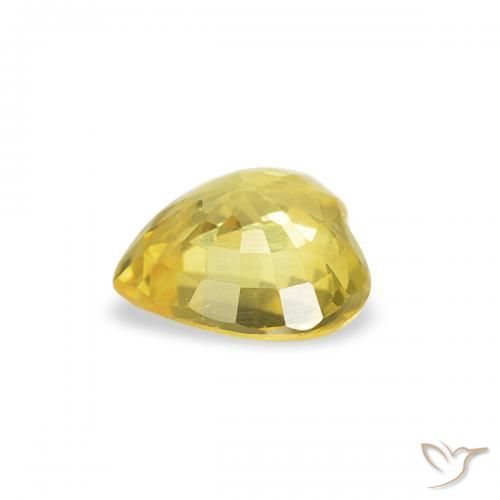 Zaffiro Giallo Toscana naturale da 0.43 ct, Cuore, VS