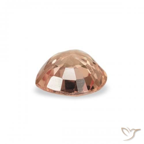 Zaffiro sidro d'arancia naturale da 0.38 ct, Cuore, VS