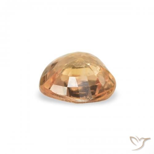 Zaffiro Arancio Intenso naturale da 0.41 ct, Cuore, VS