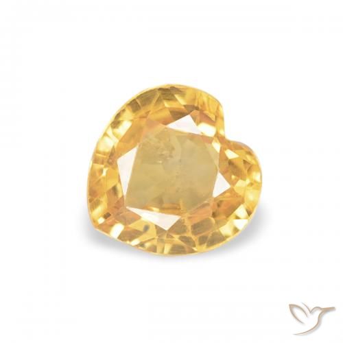 0.41ct Naturale Oro brillante Zaffiro, Cuore, VS