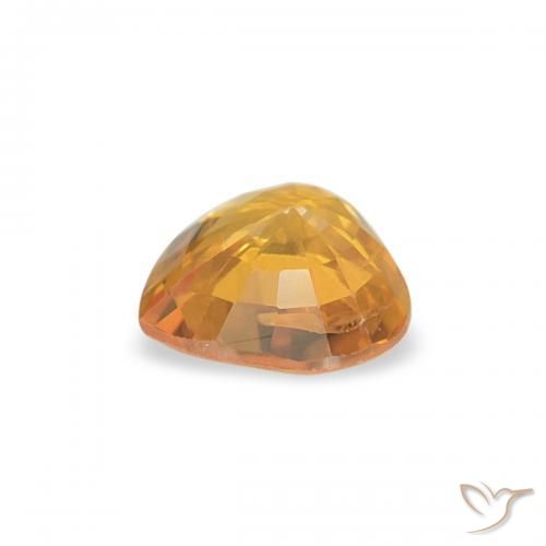 Zaffiro Medium Light-Orange naturale da 0.43 ct, Cuore, VS