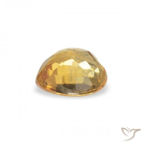 Zaffiro Dorato scuro naturale da 0.42 ct, Cuore, VS