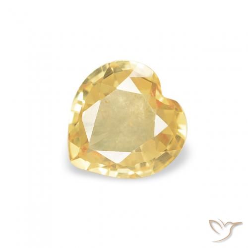 0.37ct Naturale Oro Zaffiro, Cuore, VVS-VS