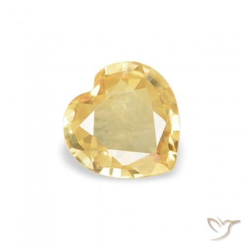 Zaffiro Oro naturale da 0.37 ct, Cuore, VVS-VS