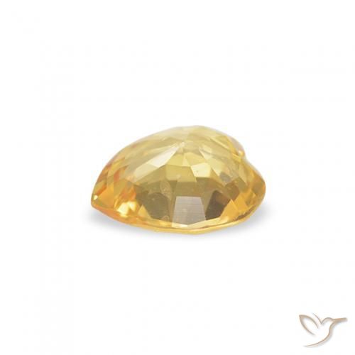 Zaffiro Oro naturale da 0.37 ct, Cuore, VVS-VS