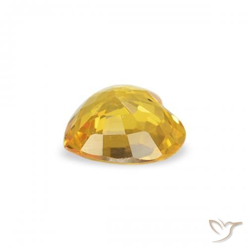 Zaffiro Dorato medio naturale da 0.38 ct, Cuore, VS