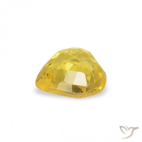 Zaffiro Giallo naturale da 0.39 ct, Cuore, VS
