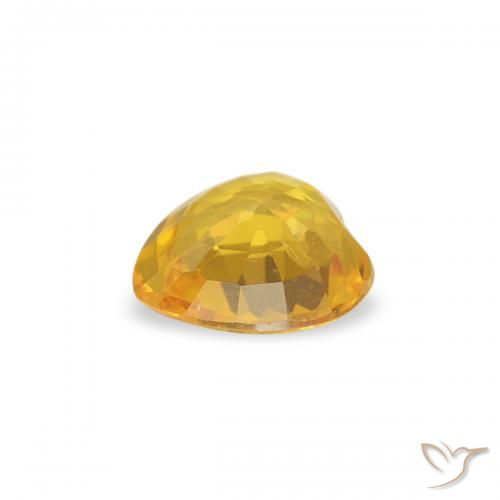 Zaffiro Arancio dorato naturale da 0.32 ct, Cuore, VS