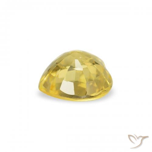 Zaffiro Giallo di Digione naturale da 0.40 ct, Cuore, VS