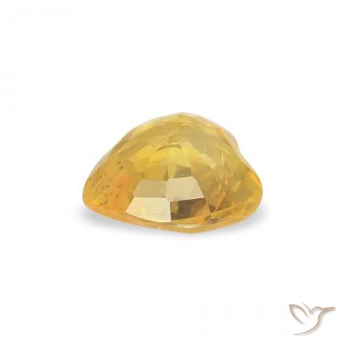 Zaffiro Dorato medio naturale da 0.40 ct, Cuore, VS