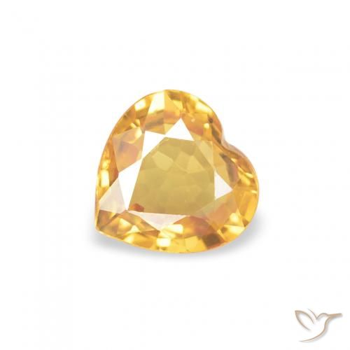 0.34ct Naturale Oro medio Zaffiro, Cuore, VVS-VS