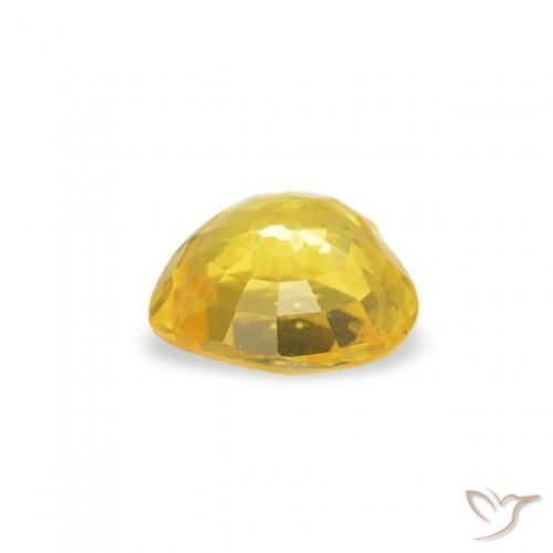 Zaffiro Giallo naturale da 0.39 ct, Cuore, VVS-VS