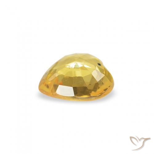 Zaffiro Dorato medio naturale da 0.38 ct, Cuore, VS