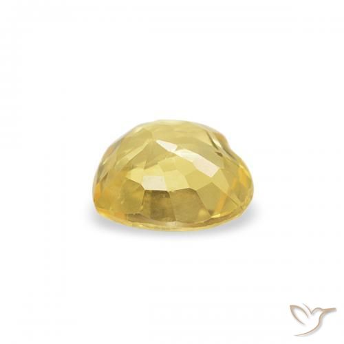 Zaffiro Giallo Toscana naturale da 0.38 ct, Cuore, VS